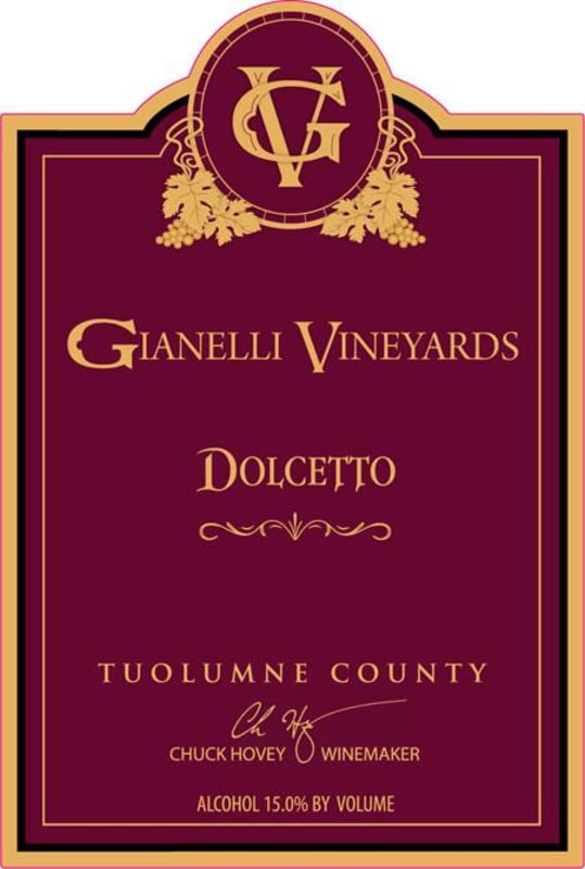 Gianelli Vineyards Dolcetto 2011 Front Label