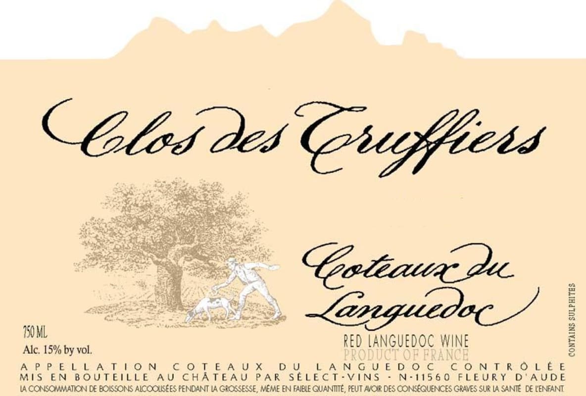 Chateau Lanegly Languedoc Clos des Truffiers 2011 Front Label