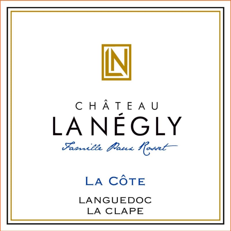 Chateau Lanegly La Clape Chateau de la Negly La Cote 2014 Front Label