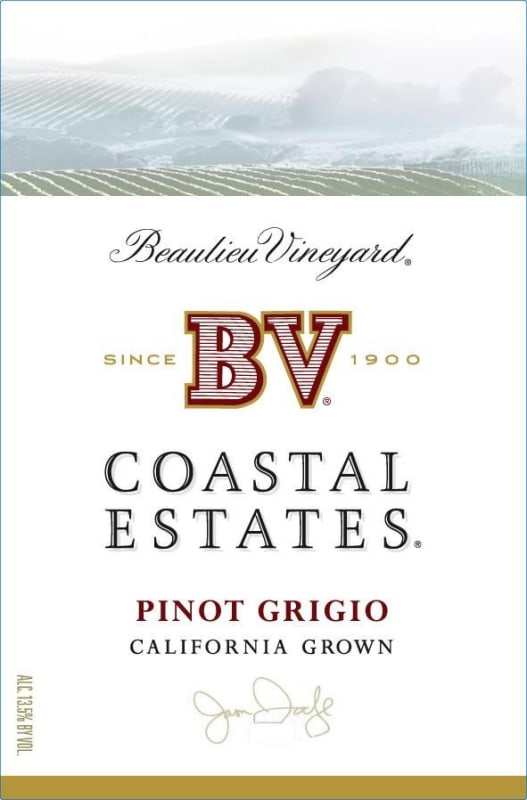 Beaulieu Vineyard BV Coastal Estates Pinot Grigio 2011 Front Label