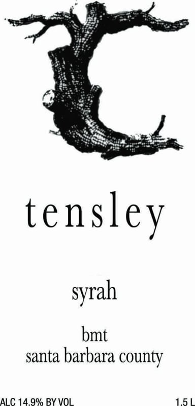 Tensley BMT Syrah 2010 Front Label