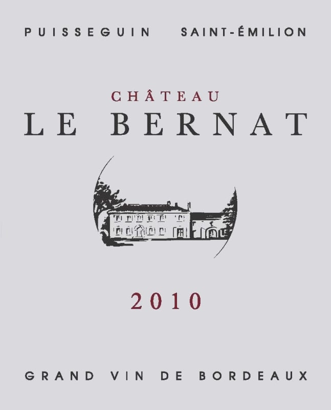 Chateau Le Bernat Puisseguin Saint-Emilion 2010 Front Label