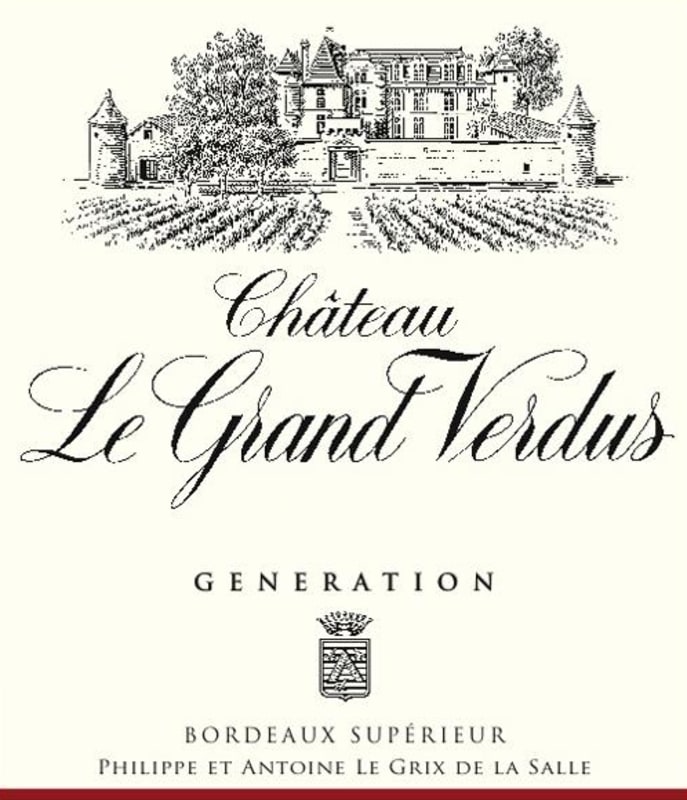 Chateau Le Grand Verdus Bordeaux Generation Superieur 2010 Front Label