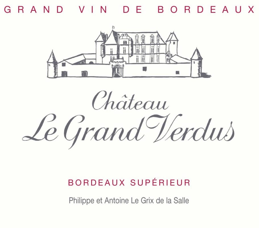 Chateau Le Grand Verdus Bordeaux Superieur 2011 Front Label