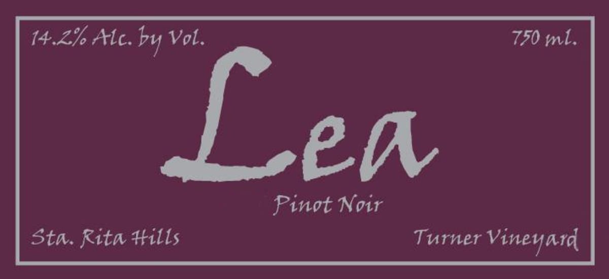 Lea Wines Turner Vineyard Pinot Noir 2011 Front Label