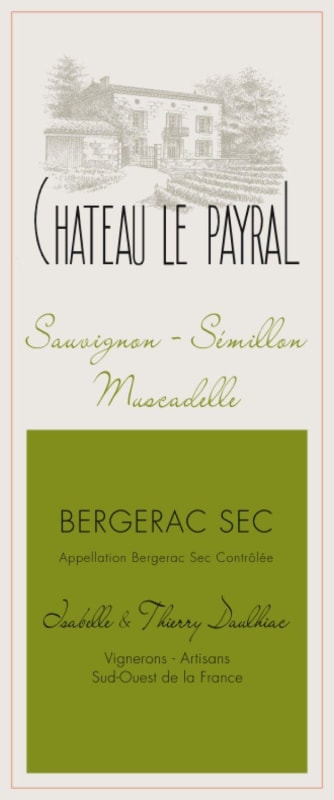 Chateau Le Payral Bergerac Sec 2014 Front Label
