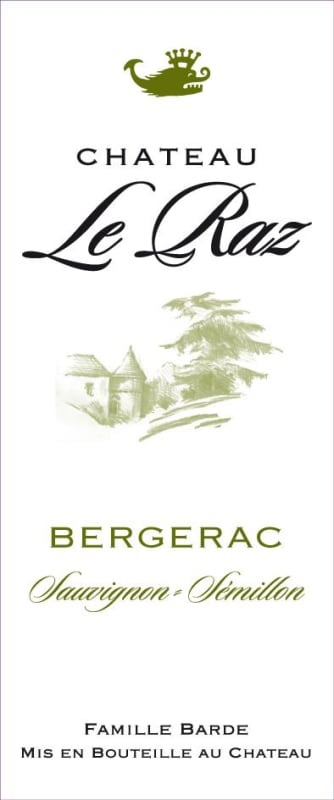Chateau le Raz Bergerac Blanc Sec 2014 Front Label