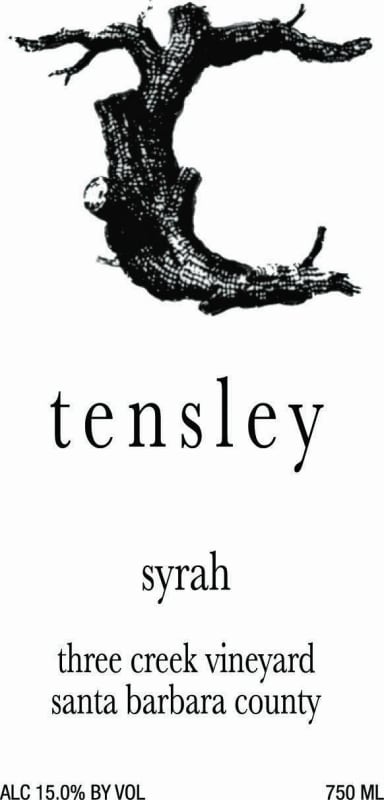 Tensley Three Creek Vineyard Syrah 2005 Front Label