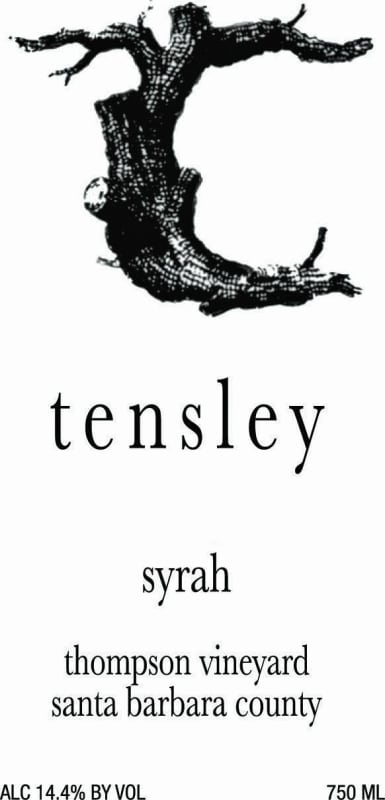 Tensley Thompson Vineyard Syrah 2008 Front Label