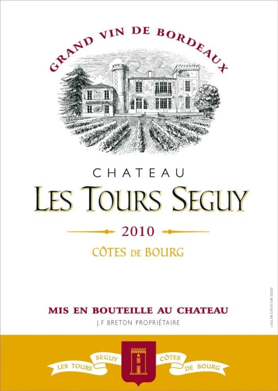 Chateau Les Tours Seguy Cotes de Bourg 2010 Front Label