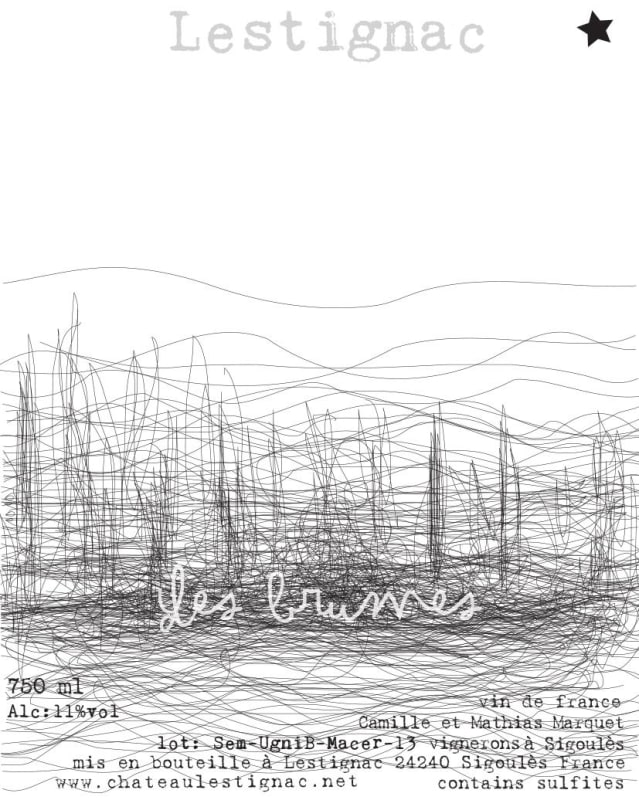 Chateau Lestignac Moelleux Les Brumes 2014 Front Label