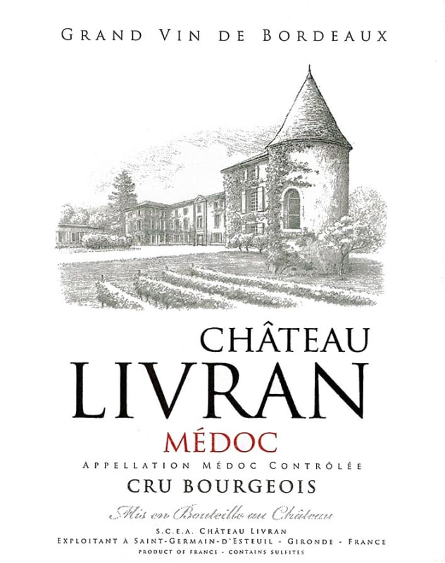 Chateau Livran Medoc 2014 Front Label