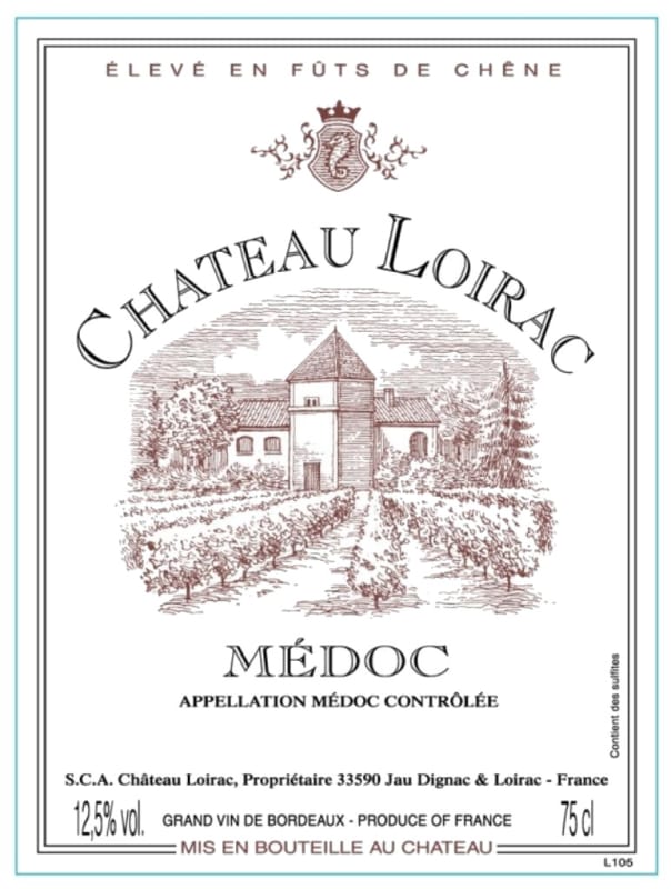 Chateau Loirac Medoc 2010 Front Label