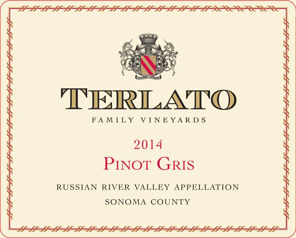 Terlato Family Vineyards Pinot Gris 2014 Front Label