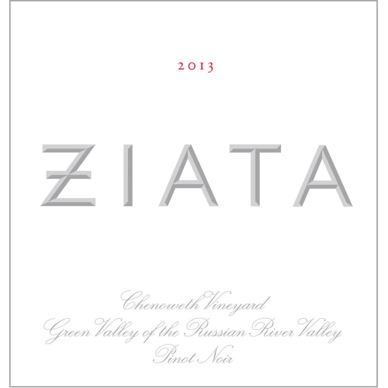 Ziata Green Valley Pinot Noir 2013 Front Label