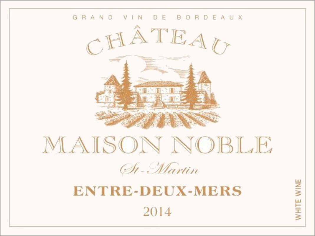 Chateau Maison Noble Saint Martin Entre-deux-Mers St-Martin Blanc 2014 Front Label
