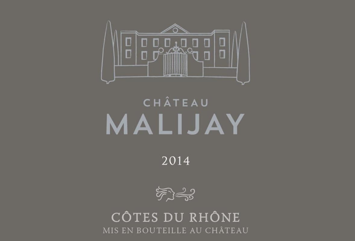 Chateau Malijay Cotes du Rhone 2014 Front Label
