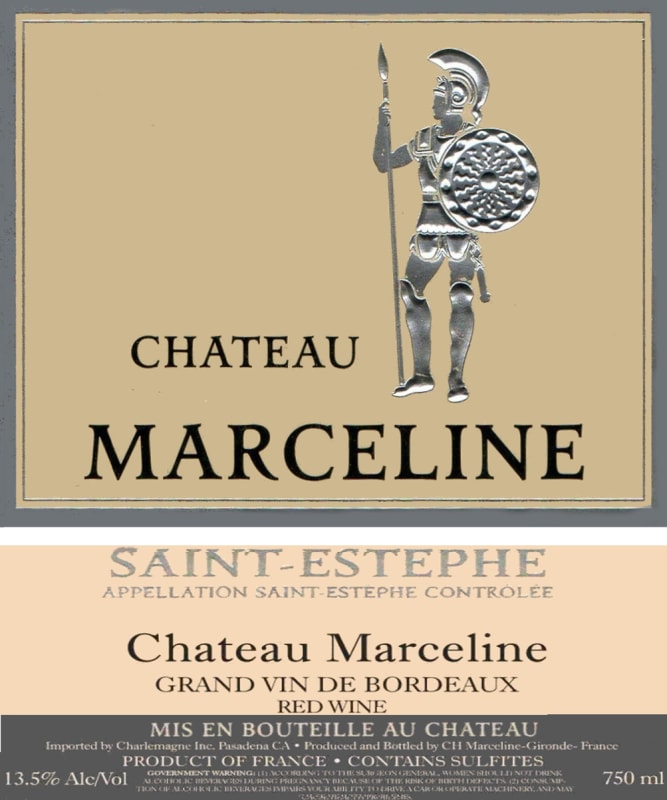 Chateau Marceline Saint-Estephe 2012 Front Label