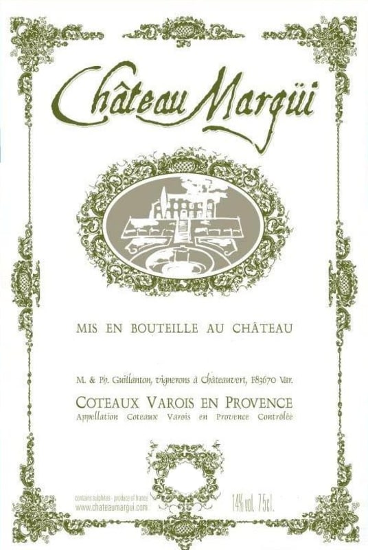 Chateau Margui Coteaux Varois L'Or des Pierres Blanc 2014 Front Label