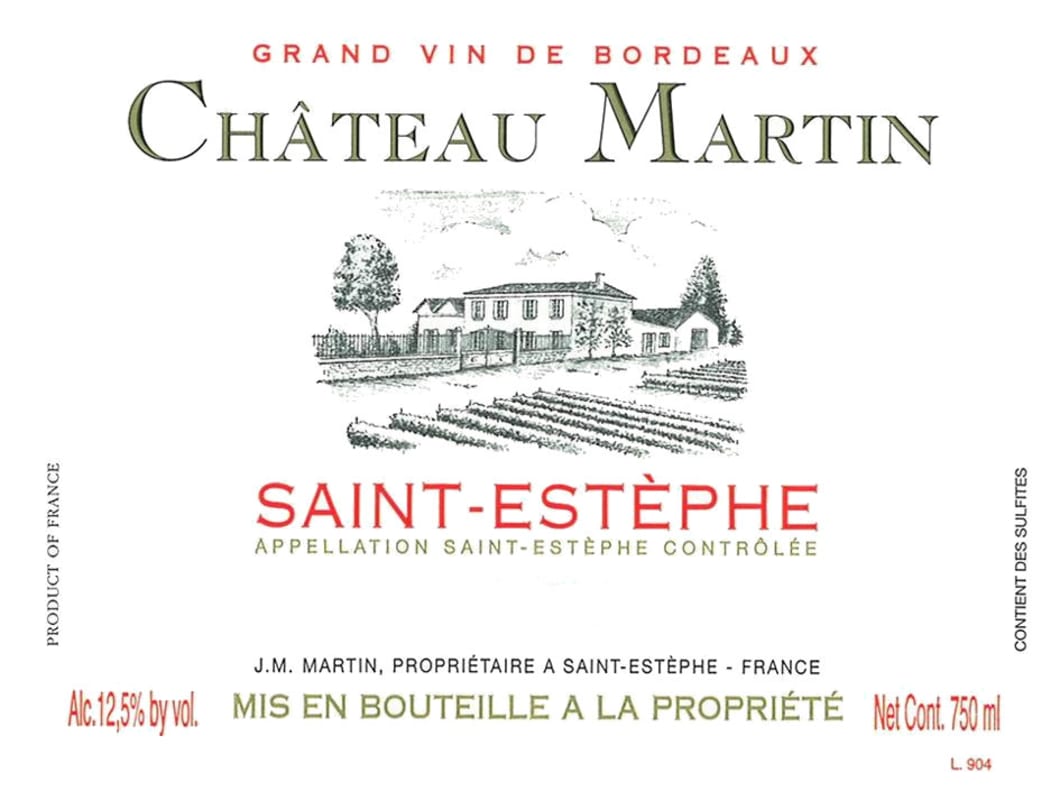 Chateau Martin Saint-Estephe 2014 Front Label