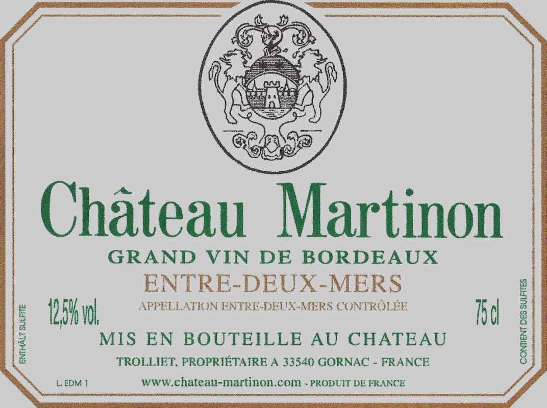 Chateau Martinon Entre-deux-Mers 2014 Front Label