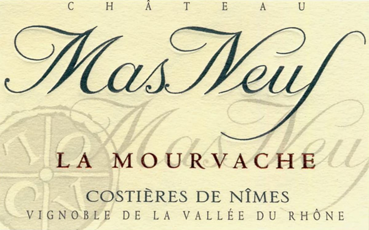 Chateau Mas Neuf Costieres de Nimes La Mourvache 2011 Front Label