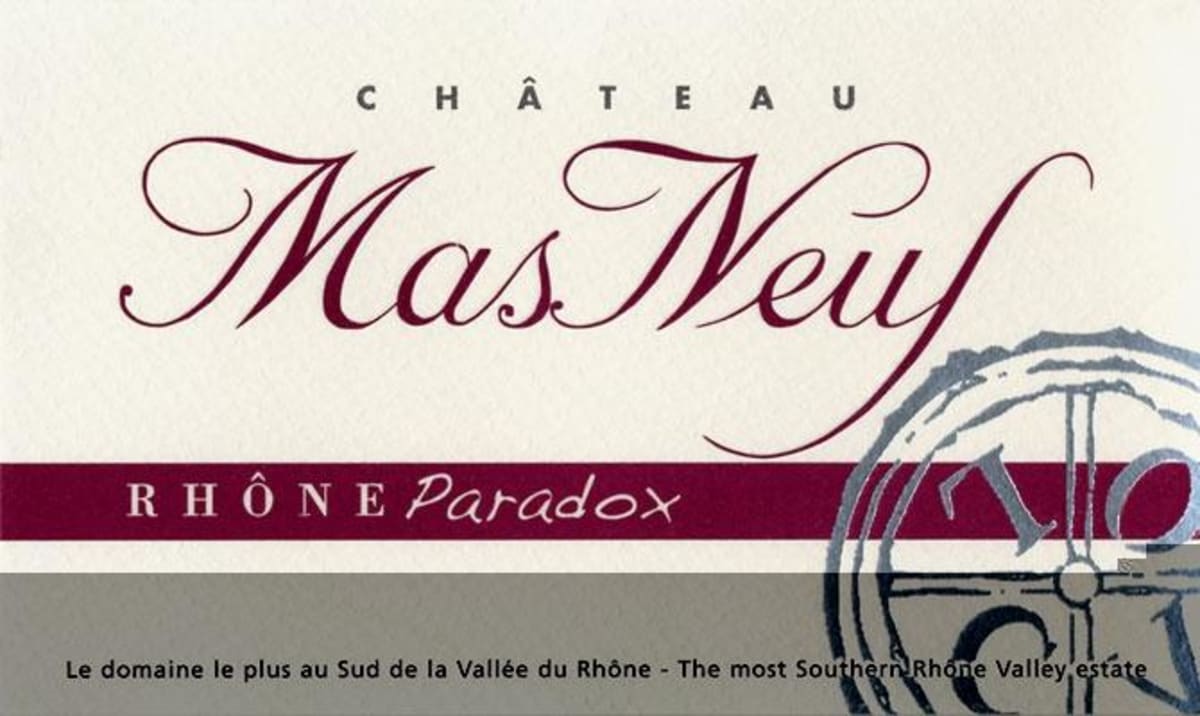 Chateau Mas Neuf Costieres de Nimes Rhone Paradox Cuvee Rouge 2010 Front Label