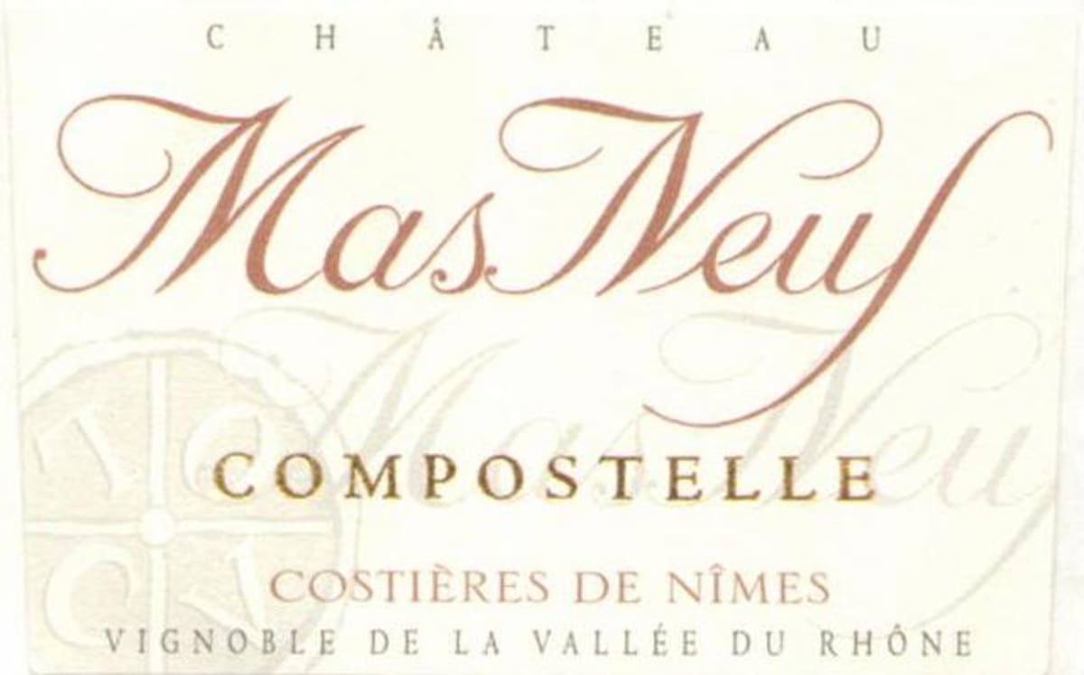 Chateau Mas Neuf Costieres de Nimes Compostelle 2007 Front Label