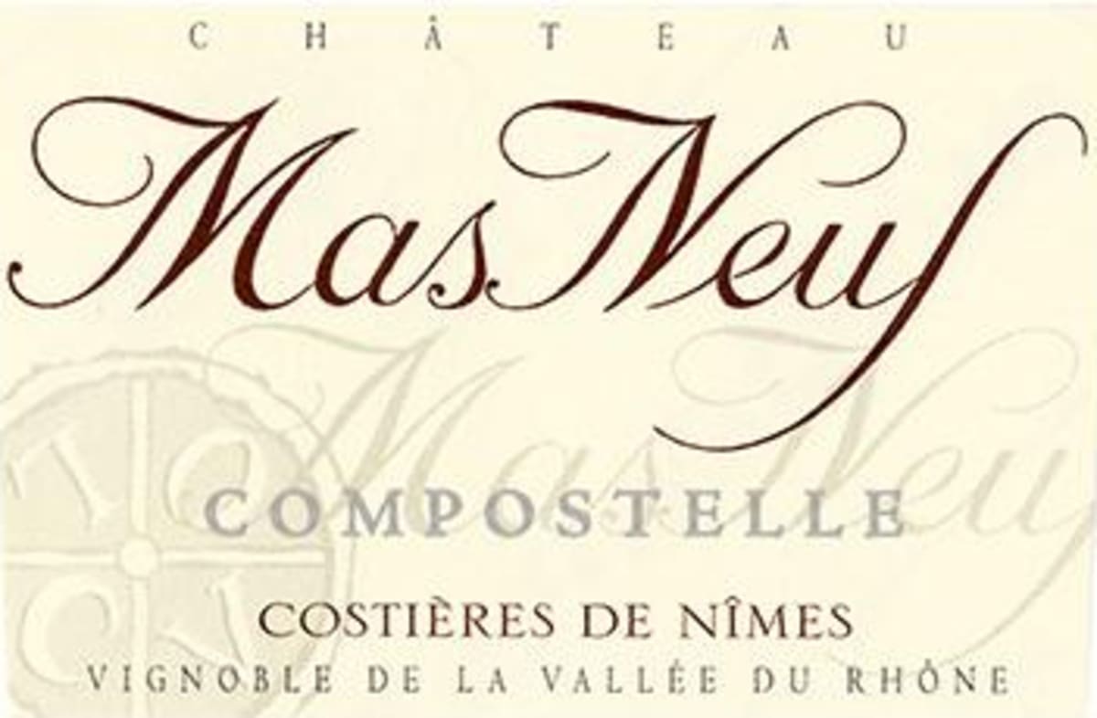 Chateau Mas Neuf Costieres de Nimes Compostelle Blanc 2014 Front Label