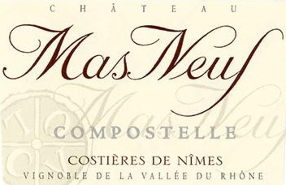 Chateau Mas Neuf Costieres de Nimes Compostelle Blanc 2011 Front Label