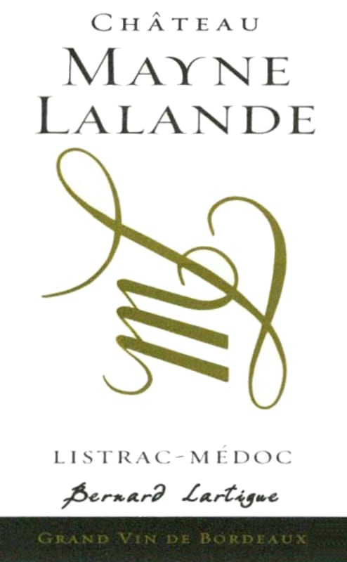 Chateau Mayne Lalande Listrac-Medoc 2015 Front Label