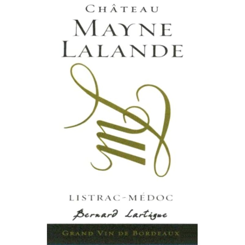 Chateau Mayne Lalande Listrac-Medoc 2013 Front Label