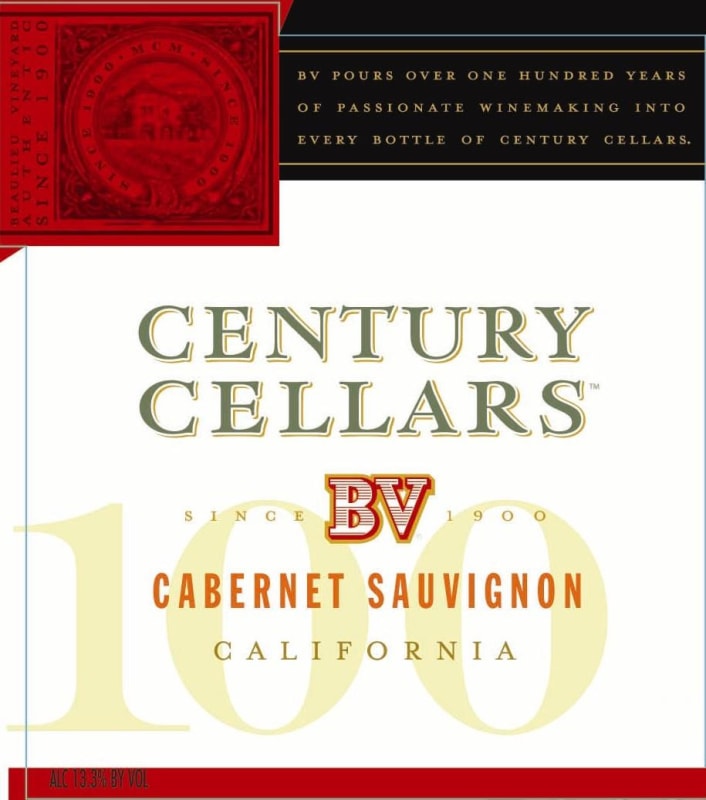 Beaulieu Vineyard BV Century Cellars Cabernet Sauvignon 2012 Front Label