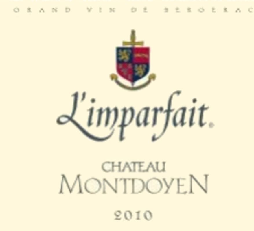 Chateau Montdoyen L'Imparfait 2010 Front Label
