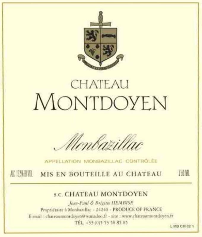 Chateau Montdoyen Monbazillac 2008 Front Label