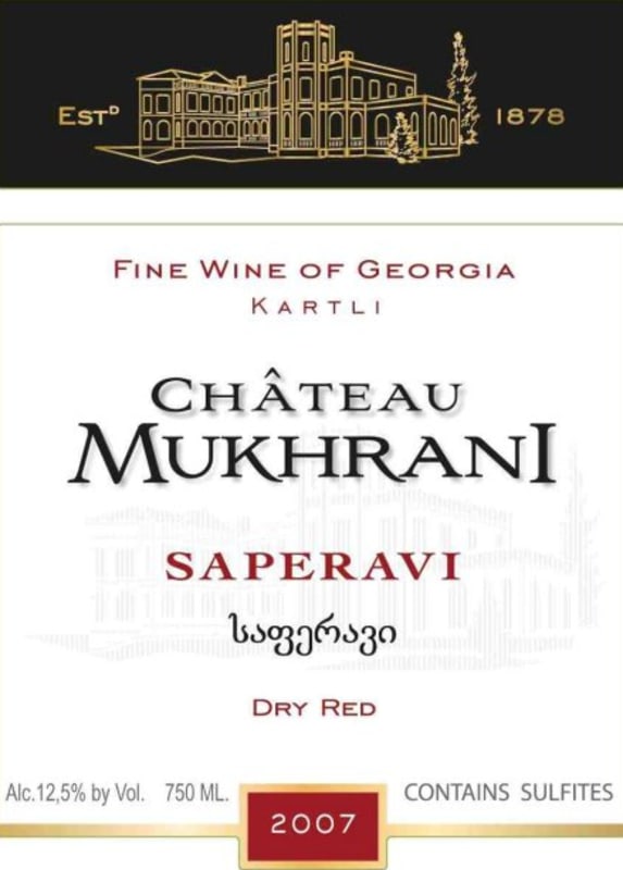 Chateau Mukhrani Saperavi 2007 Front Label