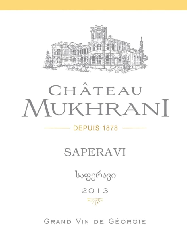 Chateau Mukhrani Saperavi 2013 Front Label