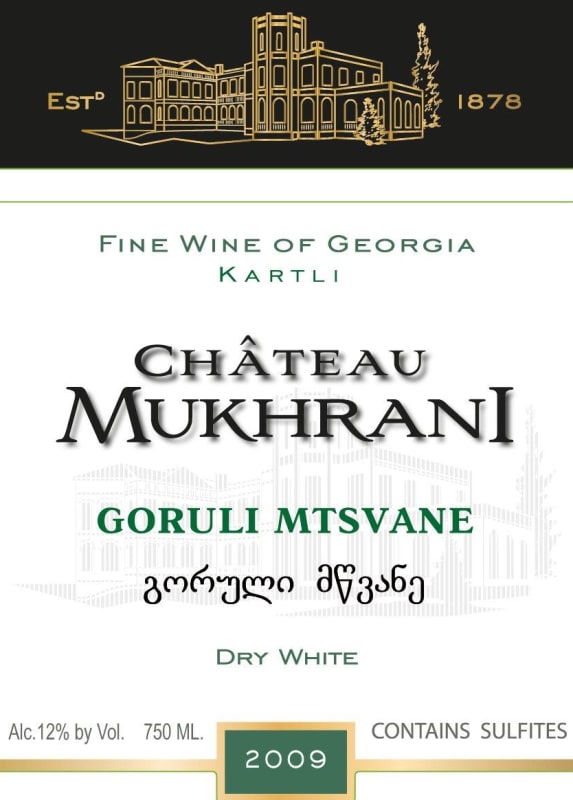 Chateau Mukhrani Goruli Mtsvane 2009 Front Label