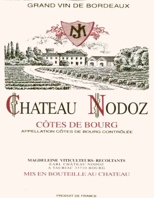 Chateau Nodoz Cotes de Bourg 2008 Front Label