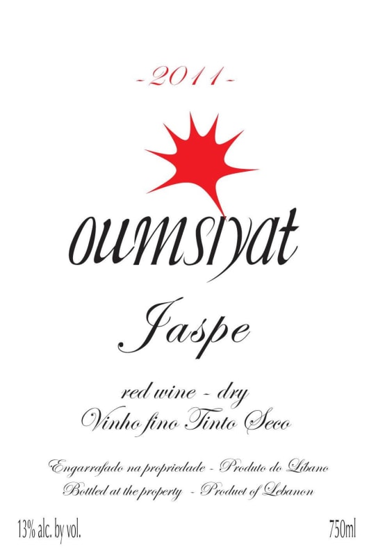 Chateau Oumisiyat Jaspe 2011 Front Label