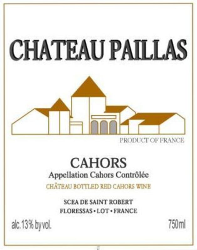 Chateau Paillas Cahors 2006 Front Label