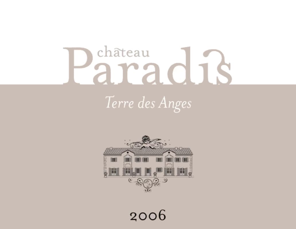 Chateau Paradis Coteaux d'Aix-en-Provence Terre des Anges Rouge 2006 Front Label