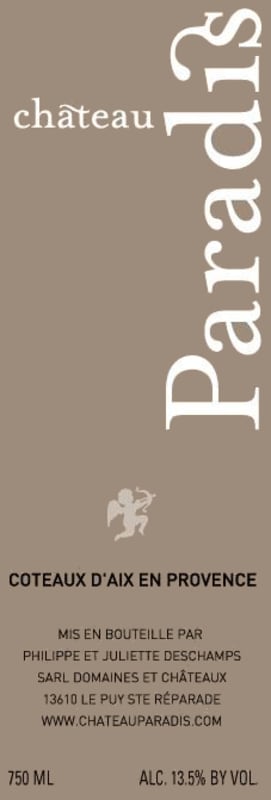 Chateau Paradis Coteaux d'Aix-en-Provence Rouge 2007 Front Label