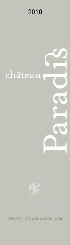 Chateau Paradis Coteaux d'Aix-en-Provence Blanc 2010 Front Label