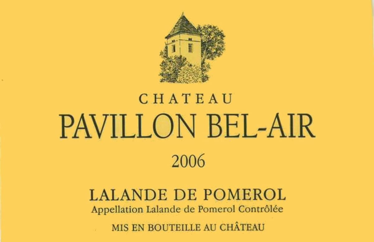 Chateau Pavillon Bel-Air Lalande de Pomerol 2006 Front Label