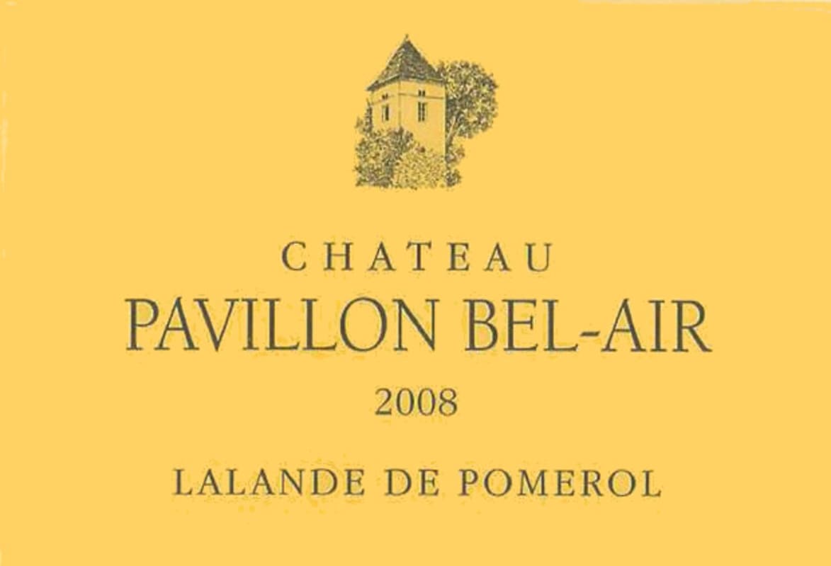 Chateau Pavillon Bel-Air Lalande de Pomerol 2008 Front Label