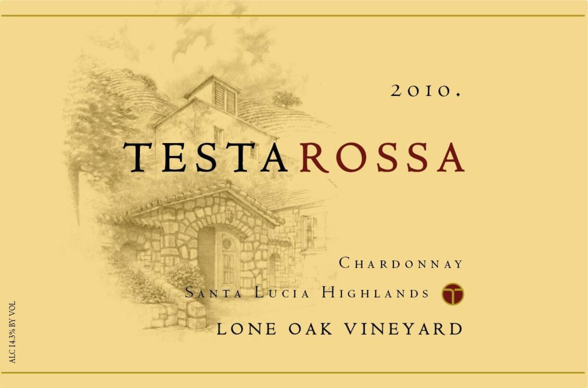 Testarossa Lone Oak Vineyard Chardonnay 2010 Front Label