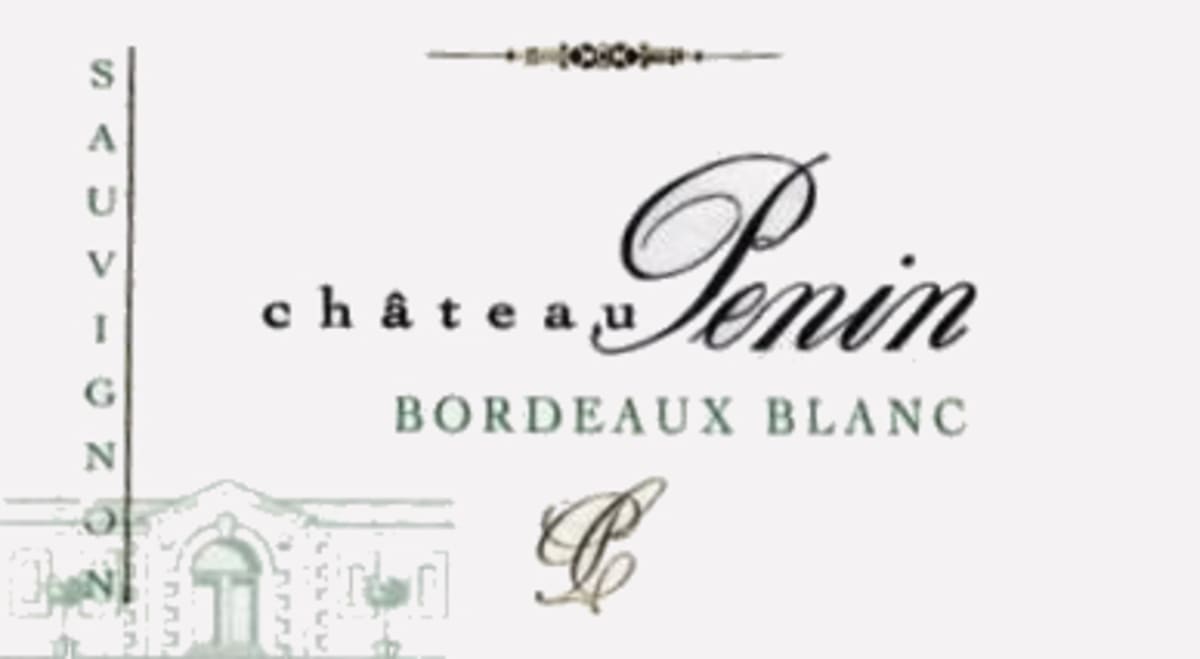 Chateau Penin Bordeaux Blanc 2015 Front Label