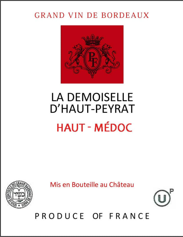 Chateau Peyrat-Fourthon La Demoiselle d'Haut-Peyrat 2012 Front Label