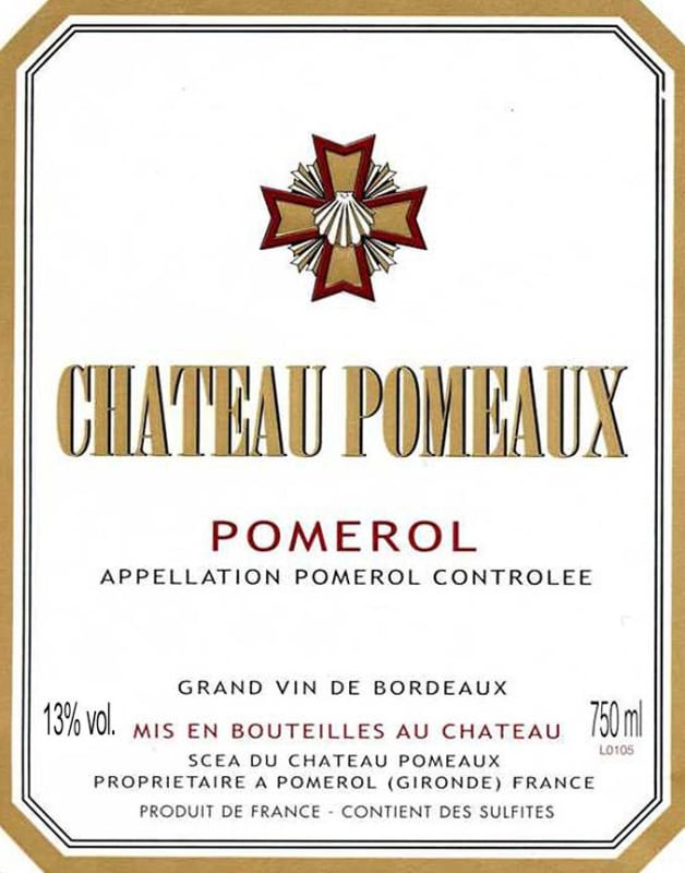 Chateau Pomeaux Pomerol 2008 Front Label